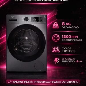 LAVARROPA WHIRPOOL  8 kilos  Carga frontal