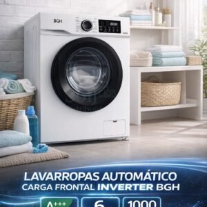 LAVARROPA BGH BLANCO Inverter 6 kilos
