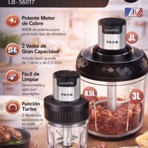 PICADORA Y TRITURADORA LUMA BELLA 2 EN 1 Vidrio